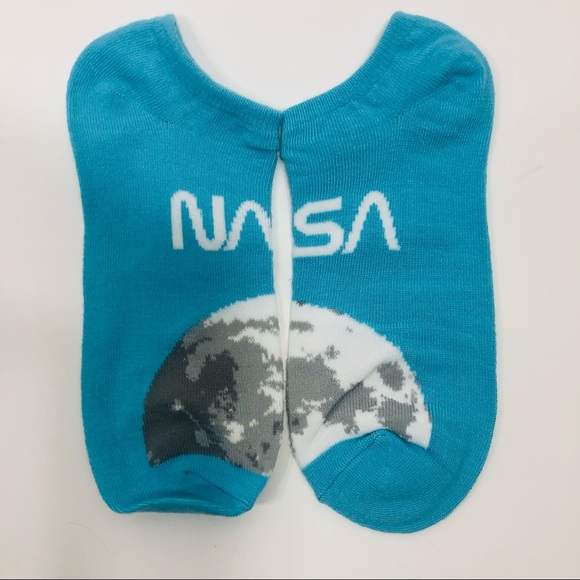 2 Pair NASA Footie Socks Sz. 4-10 NEW - Picture 6 of 8